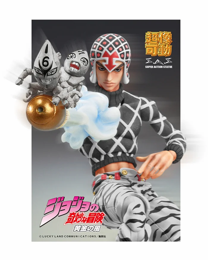 Super Action Statue Big JoJo's Bizarre Adventure Part 5 Guido Mista & Sex Pistols Ver. Black - Image 6