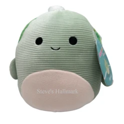 Squishmallow Barnes The Green Sea Turtle Corduroy 8" Stuffed Plush By Kelly Toy