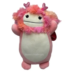 Valentine Squishmallow Hugmees Caparinne The Pink Bigfoot Yeti With Marble Hair 14" Stuffed Plush By Kelly Toy