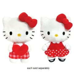 10.5" Hello Kitty Sends Love In Red Bow And Red Dress Stuffed Plush