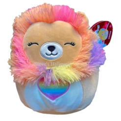 Valentine Squishmallow Lianne The Lion With Rainbow Mane And Heart 5" Stuffed Plush By Kelly Toy