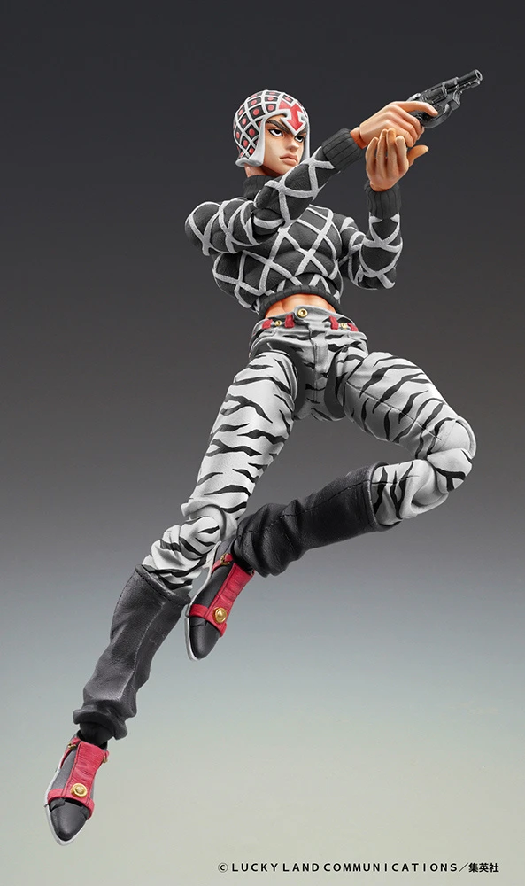 Super Action Statue Big JoJo's Bizarre Adventure Part 5 Guido Mista & Sex Pistols Ver. Black - Image 4