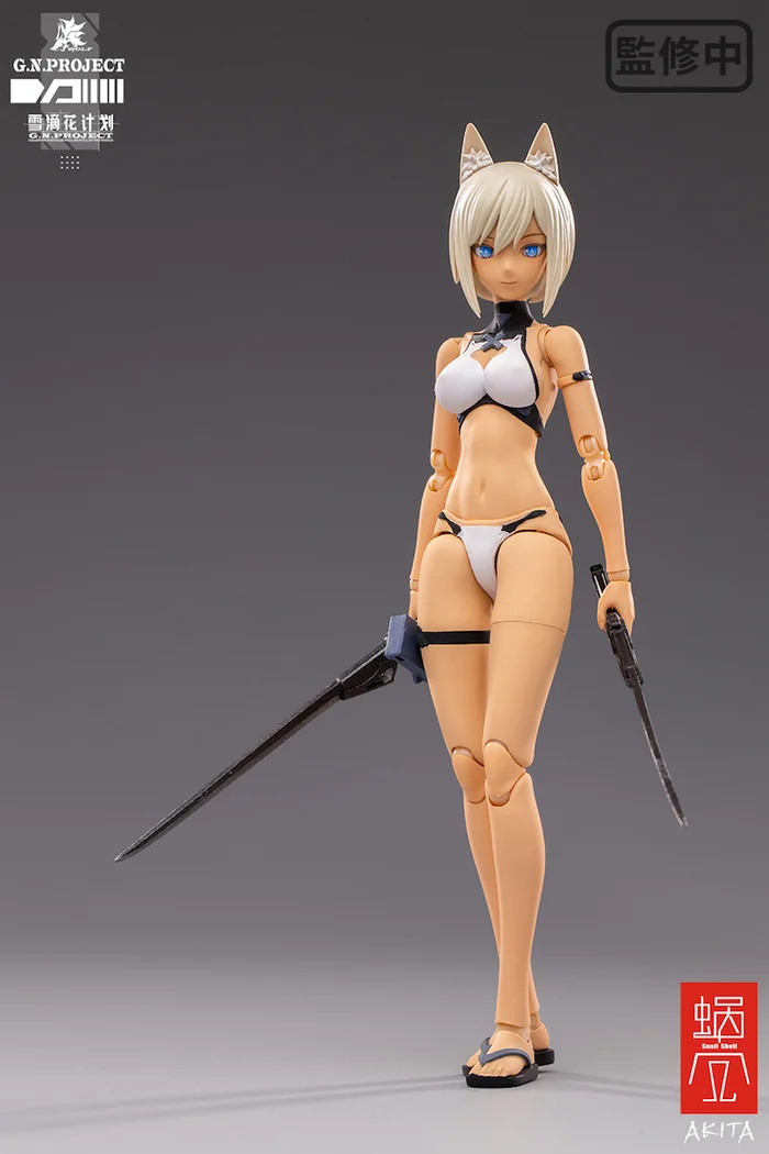 G.N.Project Vol. 1 WOLF-001: Swimsuit Figure Body & Equipment Set 1/12 Scale Action Figure - Image 14