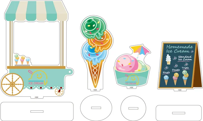 GOOD SMILE COMPANY Nendoroid More Acrylic Stand Decorations: Ice Cream Parlor - Image 2