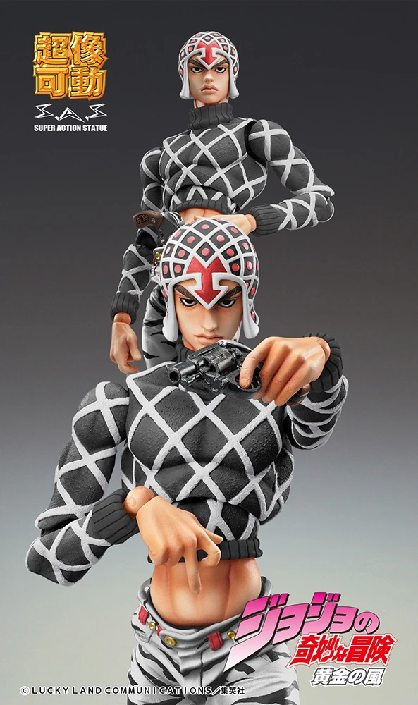 Super Action Statue Big JoJo's Bizarre Adventure Part 5 Guido Mista & Sex Pistols Ver. Black - Image 2