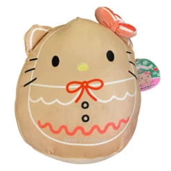 Christmas Squishmallow Sanrio Hello Kitty Gingerbread 8" Stuffed Plush By Kelly Toy